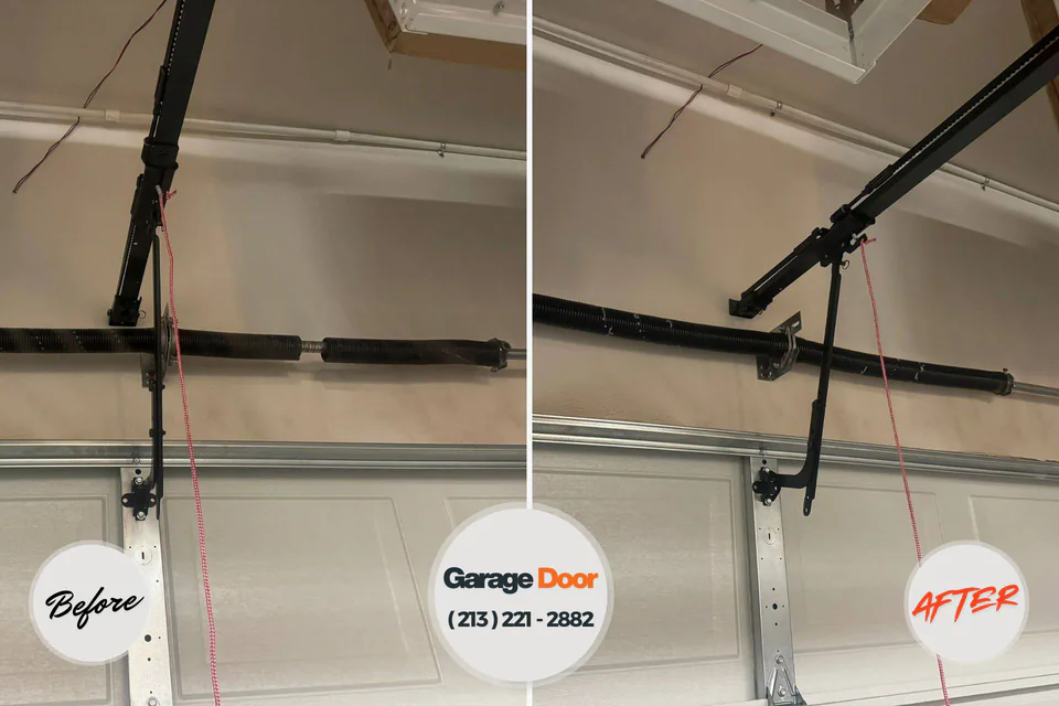 Before and after: garage door repair Saint John Fisher College, NY